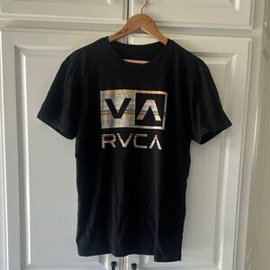 RVCA Black and Gold Graphic Tee